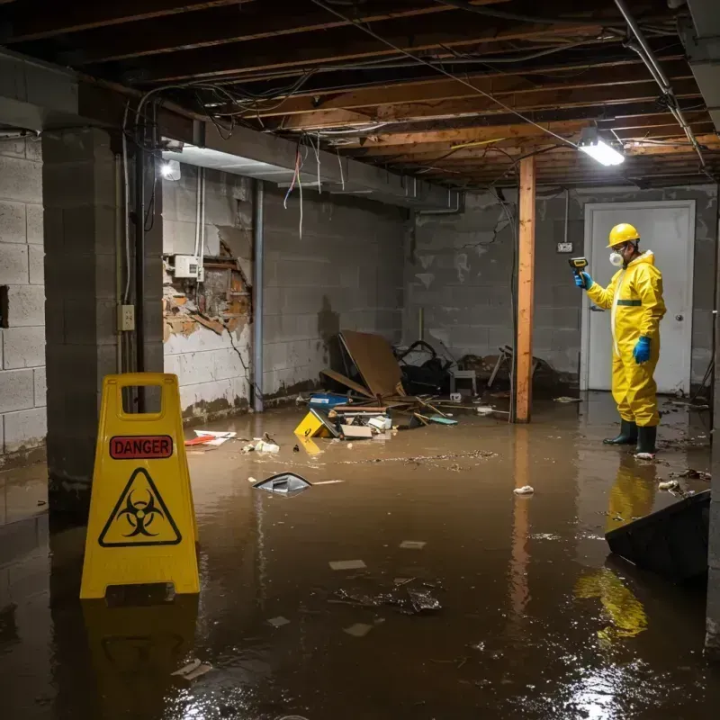 Flooded Basement Electrical Hazard in Lakeview, OR Property